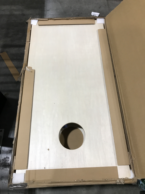 Photo 1 of GoSports Solid Wood Premium Cornhole Set - Choose Between 4feet x 2feet or 3feet x 2feet Game Boards, Includes Set of 8 Corn Hole Toss Bags Regulation Size (4ft x 2ft) Cornhole Set