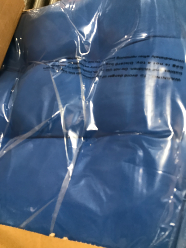 Photo 1 of Amazon Basics Tufted Outdoor High Back Patio Chair Cushion- Blue Blue High Back Chair Cushion
