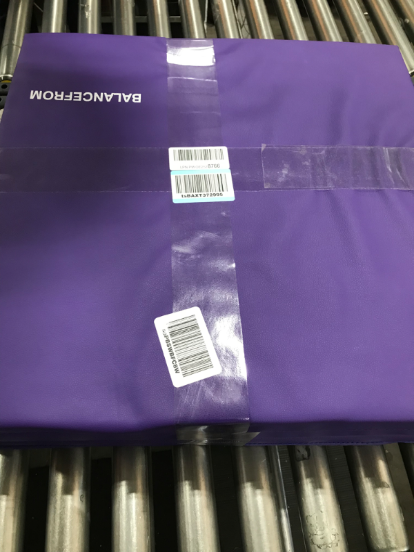 Photo 2 of BalanceFrom 2" Thick Tri-Fold Folding Exercise Mat with Carrying Handles for MMA, Gymnastics and Home Gym Protective Flooring Purple2