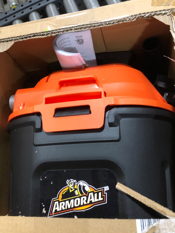 Photo 2 of Armor All, AA255 , 2.5 Gallon 2 Peak HP Wet/Dry Utility Shop Vacuum , Orange 2.5 Gal Vac