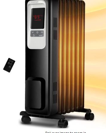 Photo 1 of Aireplus Space Heater, Aireplus 1500W Oil Filled Radiator Electric Heater, Indoor, Timer