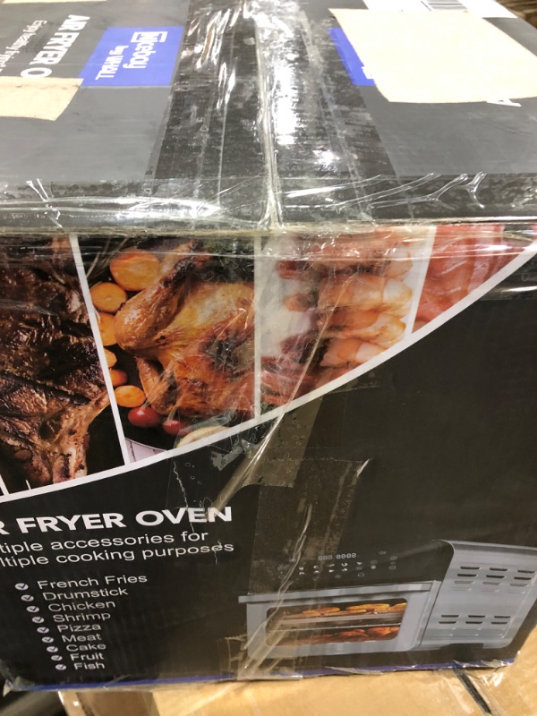 Photo 1 of Air Fryer Oven,Whall 11.5QT 12-in-1 Air Fryer Convection Oven,Rotisserie,Roast,Bake,Dehydrate,12 Cooking Presets,Digital Touchscreen,Stainless Steel,with Accessories&Recipes