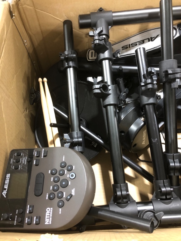 Photo 3 of Alesis Drums Nitro Mesh Kit - Electric Drum Set with USB MIDI Connectivity, Mesh Drum Pads, Kick Pedal and Rubber Kick Drum, 40 Kits and 385 Sounds