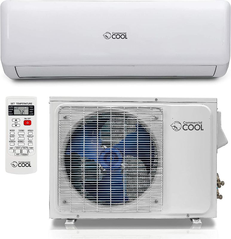 Photo 1 of Commercial Cool 12,000 BTU 17 SEER Ductless Mini Split Air Conditioner with Heat, No HVAC Installer Required, 220V, CSAH1220AC, White PARTS ONLY
