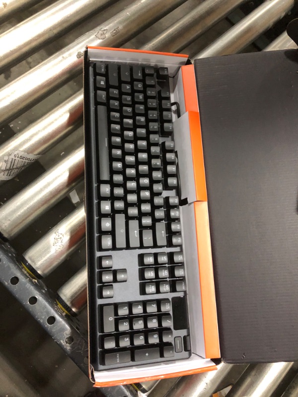 Photo 1 of SteelSeries Apex 5 Hybrid Mechanical Gaming Keyboard – Per-Key RGB Illumination – Aircraft Grade Aluminum Alloy Frame – OLED Smart Display (Hybrid Blue Switch) Hybrid Blue – Tactile & Clicky Apex 5
