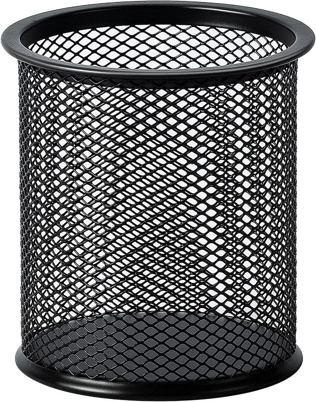 Photo 1 of Amazon Basics Wire Mesh Pen Cup, Black SET OF 3