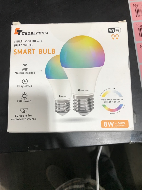 Photo 1 of Capetronix Multi-color And Pure White Smart Bulb No Hub Needed.
