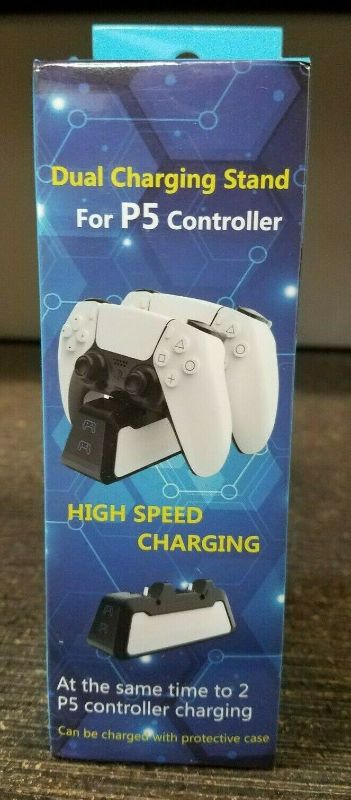 Photo 1 of PS5 Controller Charger High Speed Dual Charging Stand for P5 Controller
