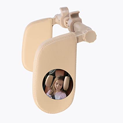 Photo 1 of  Adjustable Car Sleeping Head Support for Kids, DAITSLO Neck Cushion Headrest, U-Shaped Side Wing Pillow for Children (Beige)
