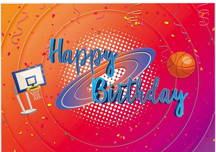 Photo 1 of Allenjoy 7x5ft Indoor Basketball Court Backdrop for Children Boys Birthday Party Supplies Baby Shower Sports Stadium Photo Background Decorations Banner Favors Photo Booths Props