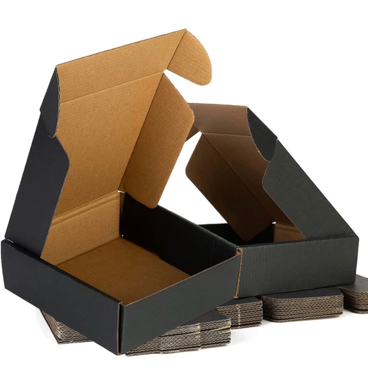 Photo 1 of 20 Pack Black Cardboard Small Shipping Boxes for Small Business - Small Corrugated Cardboard Box for Mailing Shipping Packaging (6x6x2 inch)