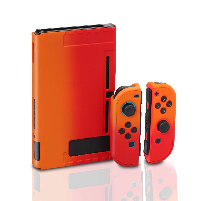 Photo 1 of HEATFUN Switch Case, Switch Dockable Case, Switch Hard Shell Case for Switch Console and Joy Cons, Switch Case with Thumb Grips - Red