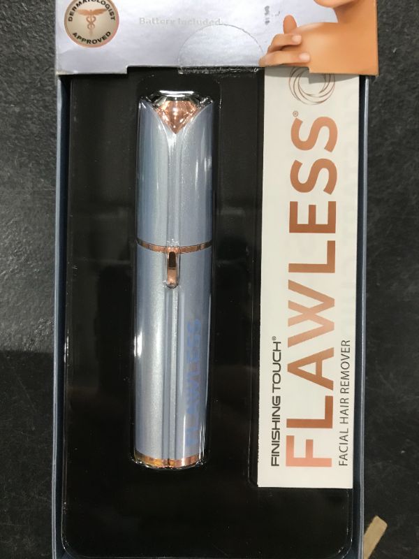 Photo 2 of Finishing Touch Flawless, Original Facial Hair Remover, 18K Rose Gold Plated, Parisian Blue, as on on TV (1471944)
