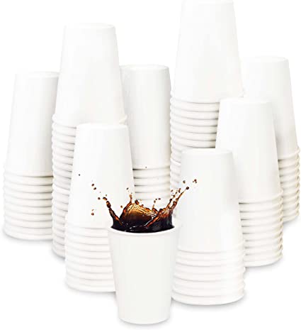 Photo 1 of [50 Pack] Hot Paper Cups_8 oz Disposable Paper Cup for Drink, Hot/Cold Beverage Drinking Cup for Water, Juice, Coffee or Tea, Suitable for Home, Shops and Cafes (White) 