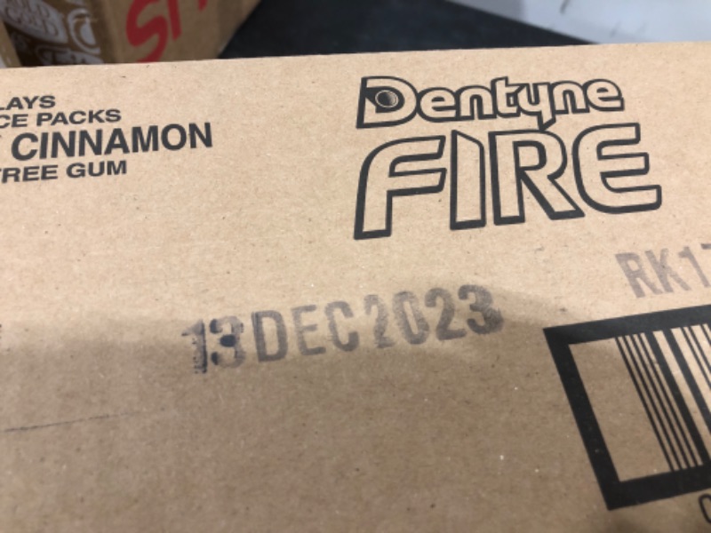 Photo 3 of 18 DISPLAYS OF Dentyne Fire Spicy Cinnamon Sugar Free Gum, Pack of 9 (144 Total Pieces) *EXPIRES DEC 2023*