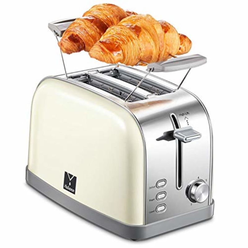 Photo 1 of Yabano 2 Slice Toaster with 7 Bread Shade Settings and Warming Rack, Toast Evenly and Quickly, Extra Wide Slot- open for pictures