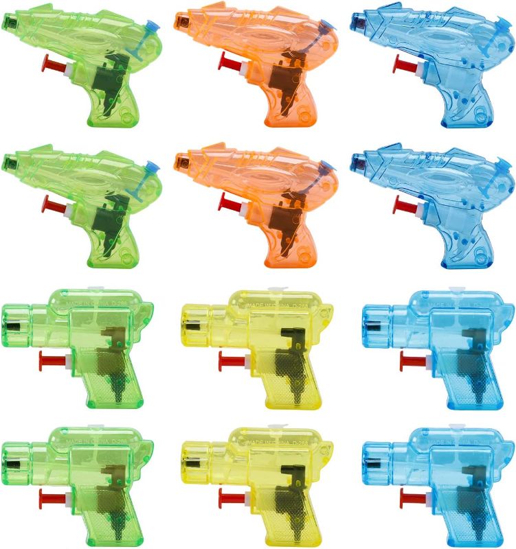 Photo 1 of 12 Packs Water Gun for Kids Squirt Toys Outdoor Beach Swimming Pool Game Summer Party Favor
