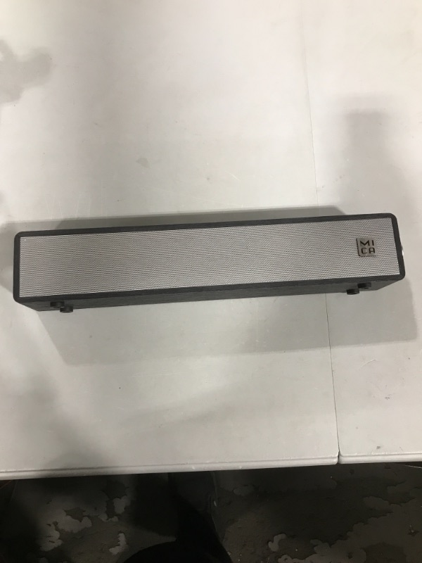 Photo 2 of MICA Computer Speakers, Bluetooth 5.0 Wireless Computer Sound Bar, Wooden Mini Soundbar, USB Powered PC Speakers for Computer Laptop Smartphone Tablet, Aux Connection, Comes with Adapter, Black (M30T)
