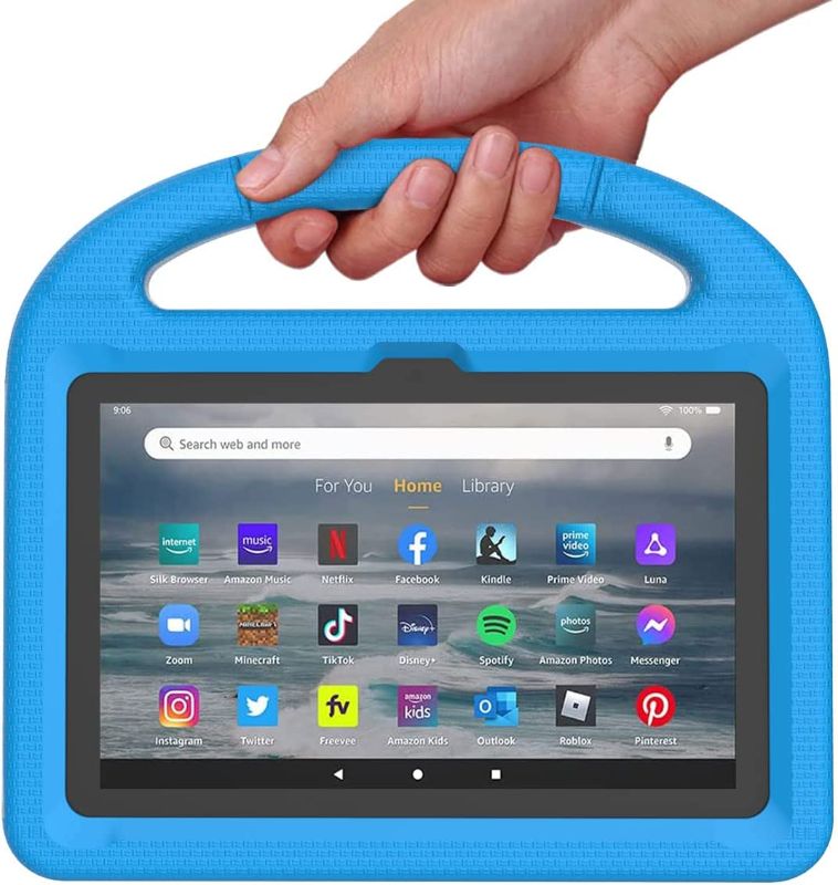 Photo 1 of All-New Fire 7 Case for Kids, SUPLIK Case for Amazon Fire 7 inch Tablet(12th Generation, 2022 Release Only), Shockproof Kid-Friendly Case with Handle Stand for Kindle Fire 7 2022 Model, Blue 