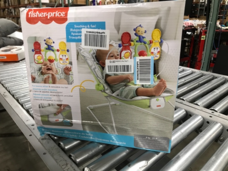 Photo 1 of Fisher-Price Baby Bouncer - Geo Meadow, Infant Soothing and Play Seat, Multi Geo Meadow - NEW PACKAGING
