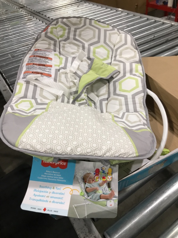 Photo 1 of Fisher-Price Baby Bouncer - Geo Meadow, Infant Soothing and Play Seat, Multi Geo Meadow - NEW PACKAGING