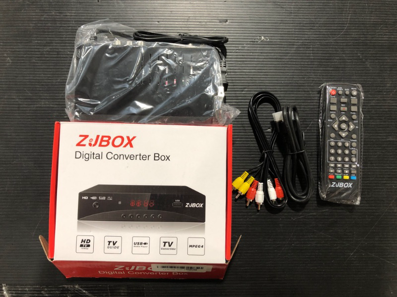 Photo 2 of Digital TV Converter Box, ATSC Cabal Box - ZJBOX for Analog HDTV Live1080P with TV Recording&Playback,HDMI Output,Timer Setting TV Tuner Function Set Top Box Digital Channel Free