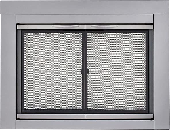 Photo 1 of  SMALL** Pleasant Hearth Alpine Collection Fireplace Glass Door 37.5 x 0.95 x 28