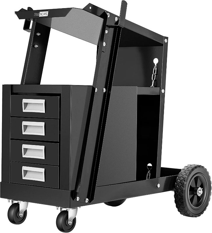 Photo 1 of 
VIVOHOME Rolling Welding Cart with 4 Drawers Upgraded Wheels and Tank Storage for TIG MIG Welder and Plasma Cutter