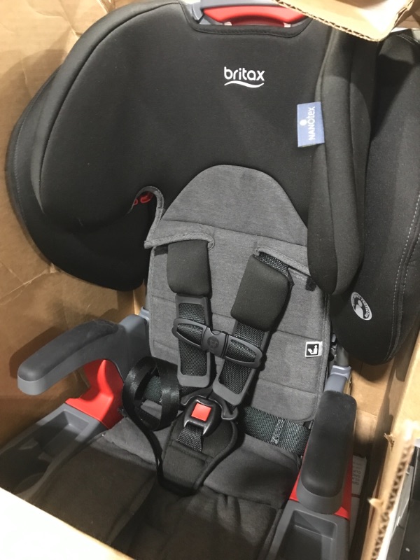 Photo 2 of Britax Grow with You ClickTight Harness-2-Booster Car Seat, StayClean Grey - Stain, Moisture & Odor Resistant Fabric ClickTight Stainless