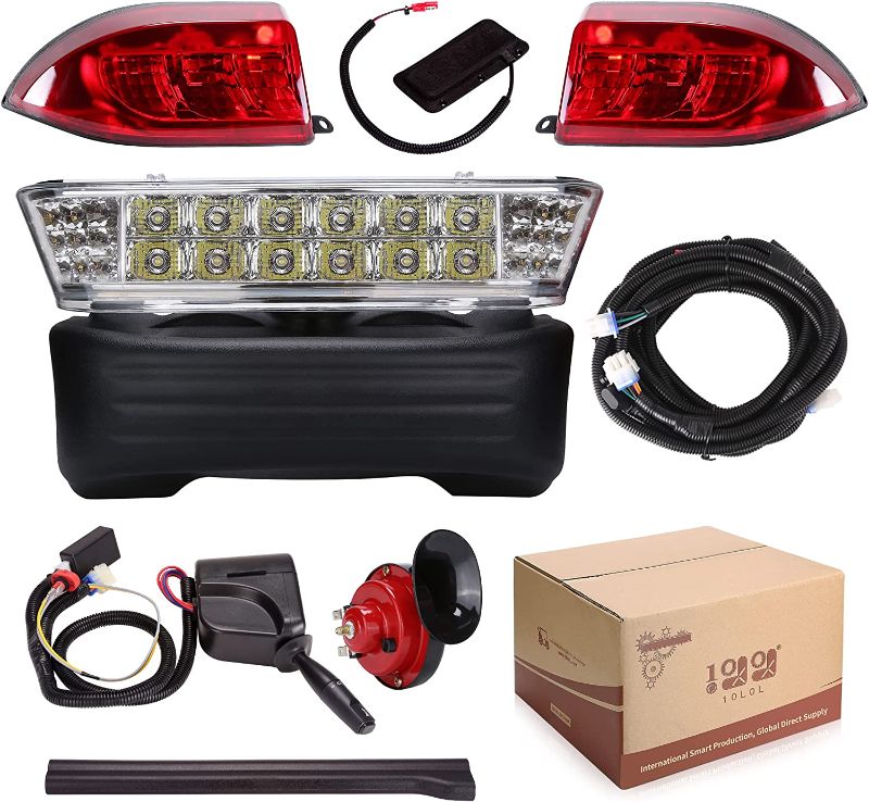 Photo 1 of 10L0L Golf Cart LED Light Kit (12V) for Club Car Precedent G&E (2004 UP), Deluxe Headlight Taillight with Turn Signals, Hazard Flasher, Horn and Brake
