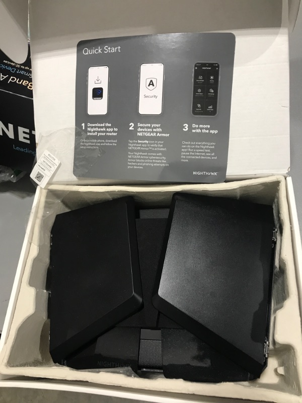 Photo 3 of Night hawk tri band AX12NETGEAR Nighthawk WiFi 6 Router (RAX200) 12-Stream Gigabit Router AX11000 Tri-Band Wireless Speed (Up to 10.8 Gbps) Coverage Up To 2500 sq.ft. And 50 Devices
