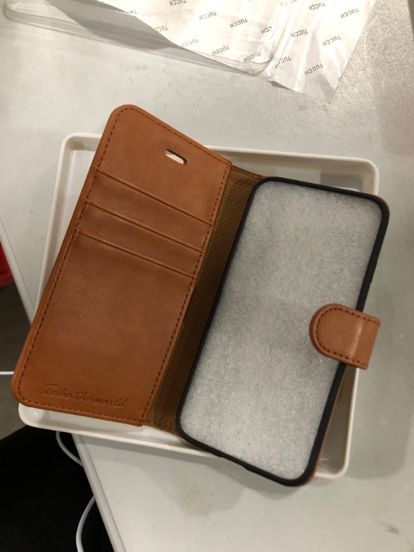 Photo 2 of Tucch iphone wallet brown case 