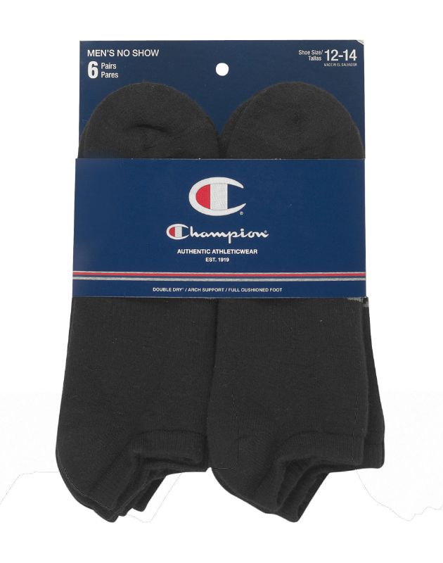Photo 1 of Champion Men's Double Dry Performance No-Show Socks, 6-Pack
