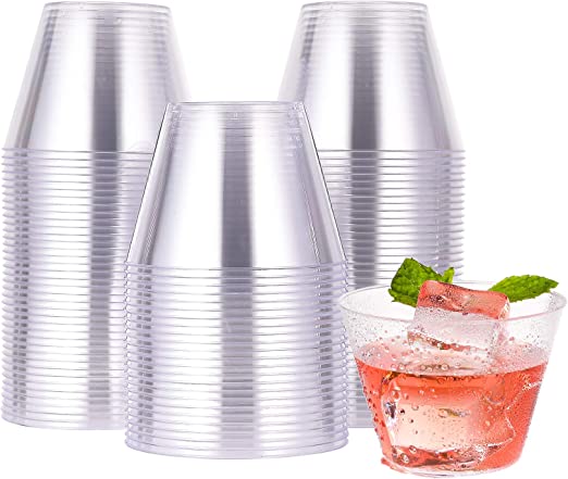 Photo 1 of 5 oz 100 Pack Small Clear Disposable Cups, Clear Plastic Cups, Disposable Plastic Shot Glasses for Parties, Plastic Cocktail Glasses, Wedding Tumblers,Perfect for Halloween Thanksgiving Christmas
