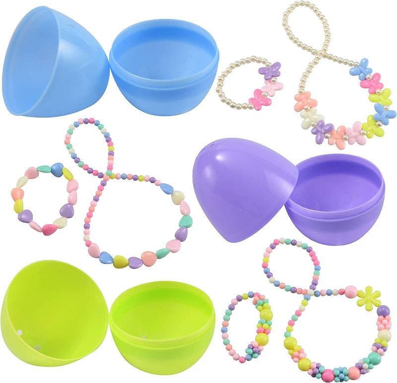 Photo 1 of  Easter Eggs with Different Designs of Necklaces and Bracelets for kids