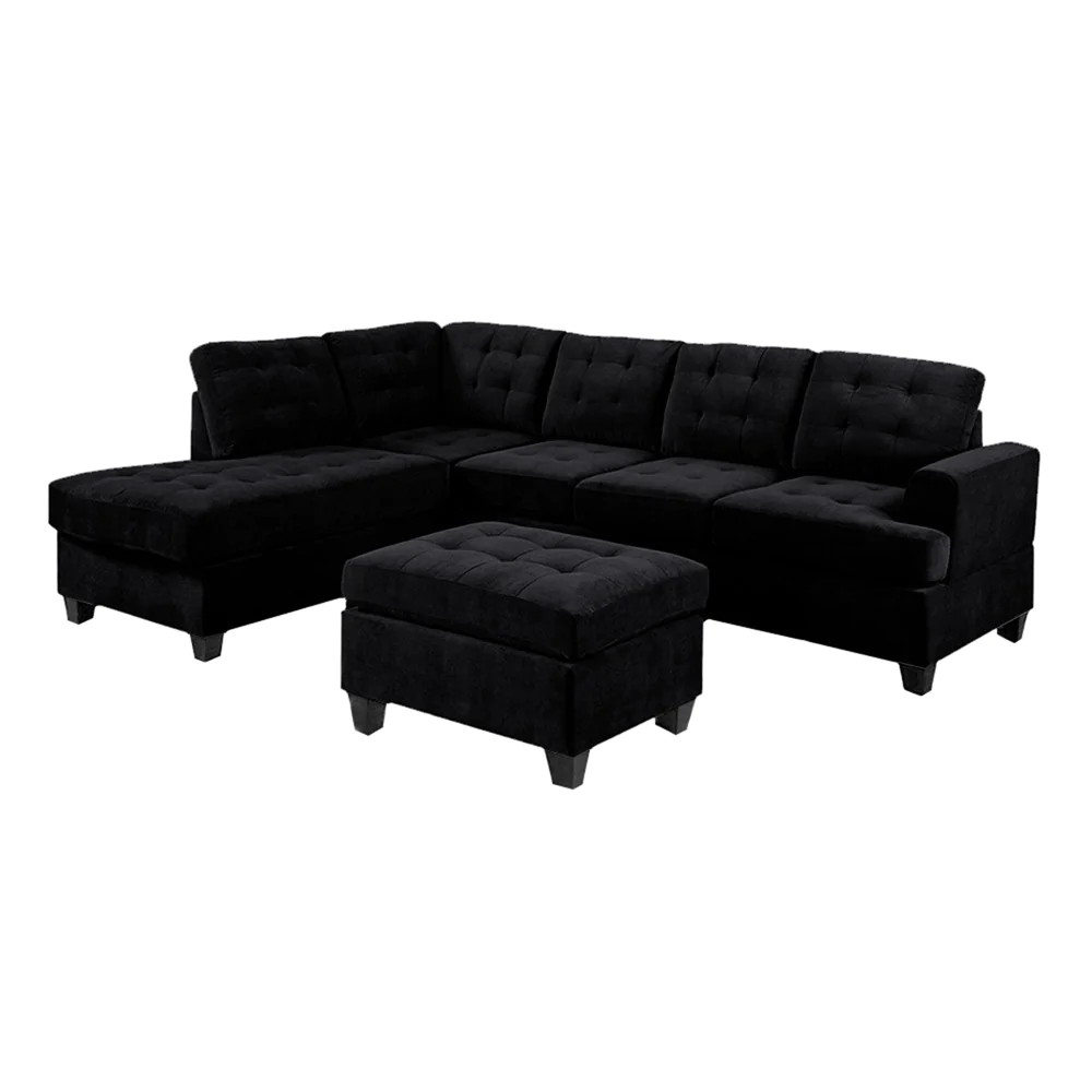 Photo 1 of (INCOMPLETE SET!) ANGOLO 2 CLASSIC 3-PIECE SECTIONAL AND OTTOMAN SET
