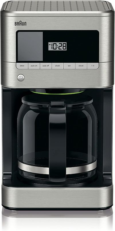 Photo 1 of Braun KF7070 BrewSense Drip Glass Coffeemaker, 12 Cup, Stainless Steel KF7070SI Coffee Maker