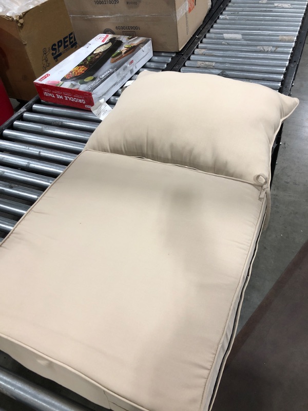 Photo 1 of Amazon Basics Deep Seat Patio Seat and Back Cushion Set - Khaki
