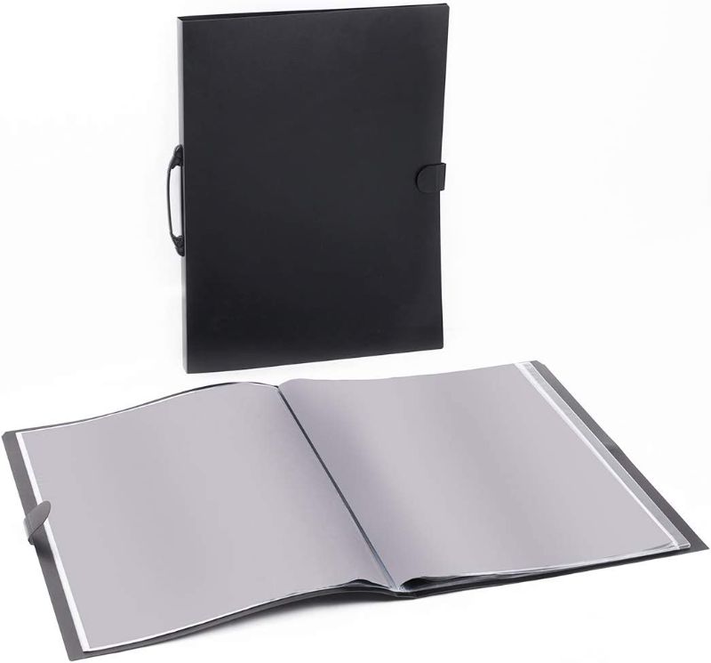 Photo 1 of 1st Place Products Presentation/Portfolio Book - 18 x 24 Inches - 56 Available Spaces (28 Pages) - Carry Handle with Fastener - Art Case, Photos, Documents, Posters - Premium Quality
