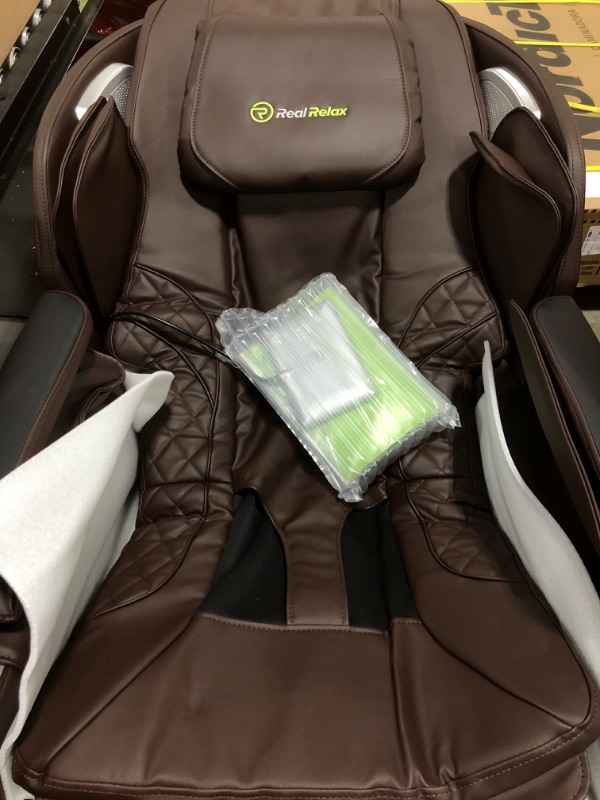 Photo 3 of Real Relax Massage Chair, Full Body Zero Gravity SL-Track Massage Chair, Shiatsu Massage Recliner Chair with Heat Body Scan Bluetooth Foot Roller