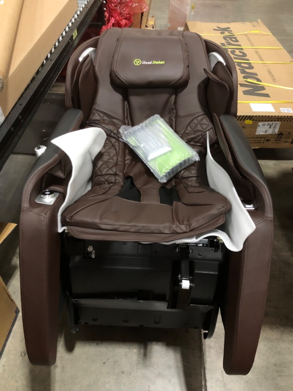 Photo 1 of Real Relax Massage Chair, Full Body Zero Gravity SL-Track Massage Chair, Shiatsu Massage Recliner Chair with Heat Body Scan Bluetooth Foot Roller