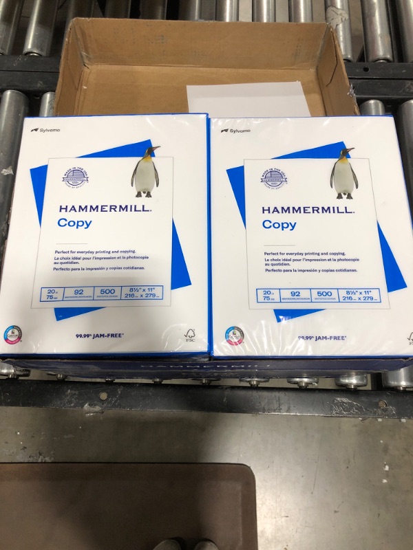 Photo 2 of Hammermill Printer Paper, 20 lb Copy Paper, 8.5 x 11 - 10 Ream (5,000 Sheets) - 92 Bright, Made in the USA