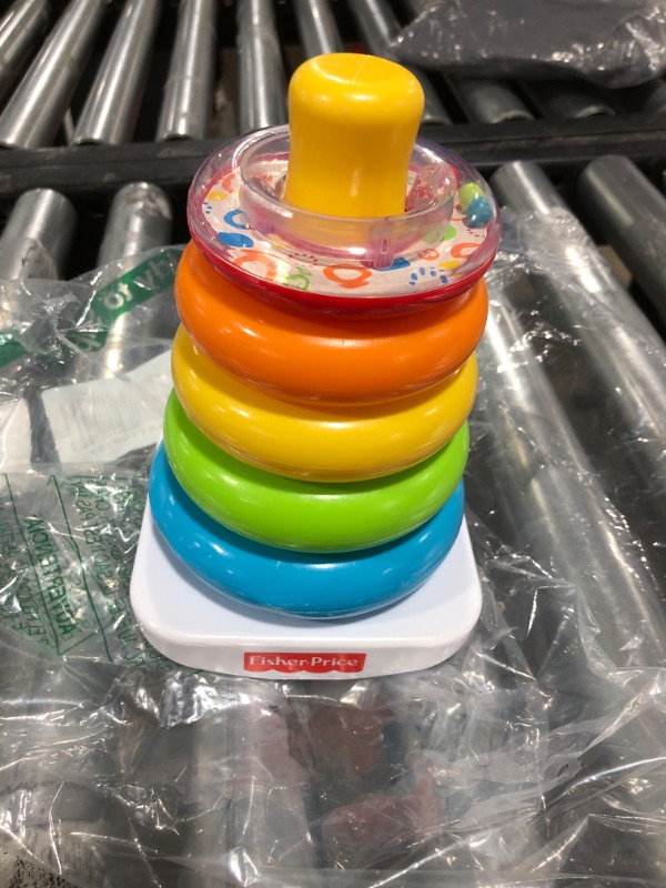 Photo 2 of Fisher-Price Rock-a-Stack Baby Toy, Classic Roly-Poly Ring Stacking Toy for Infants and Toddlers?