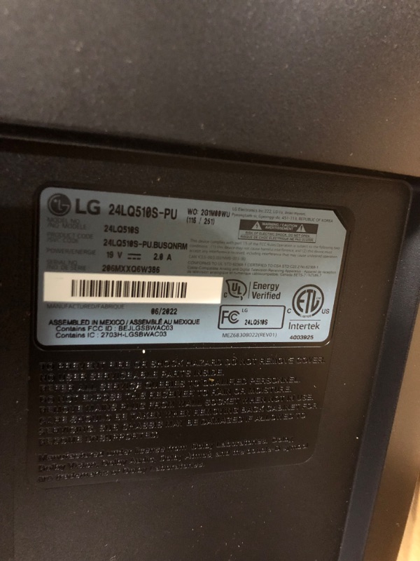 Photo 5 of LG 24LQ510S-PU.AUS 24” HD Smart TV with webOS Black Smart TV w/ Bluetooth
