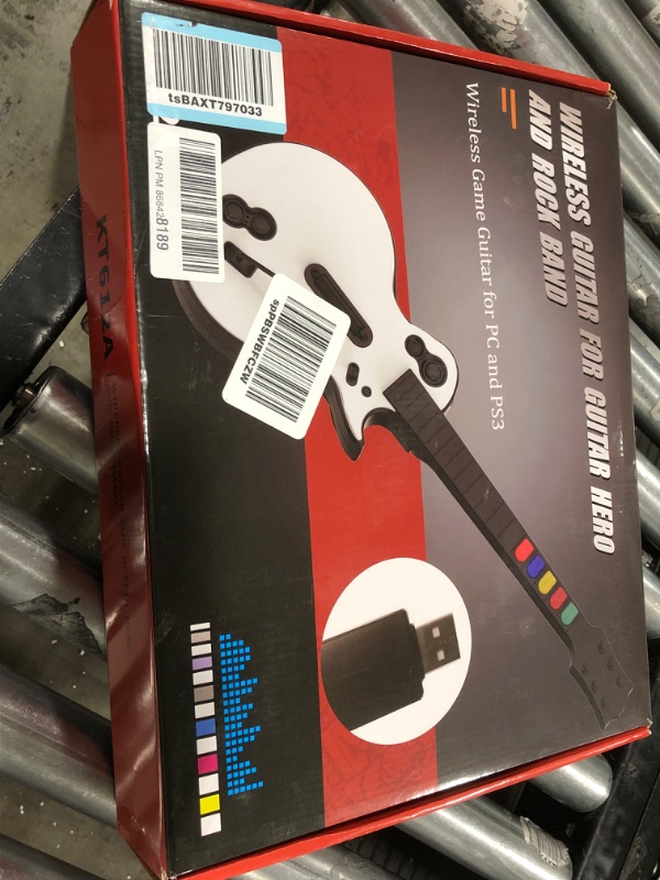 Photo 3 of DOYO Guitar Hero Controller for PC and PS3, Wireless Guitar for Guitar Hero 3/4/5 and Rock Band 1/2 Games, Guitar Hero Guitar with strap (5 Keys/White)