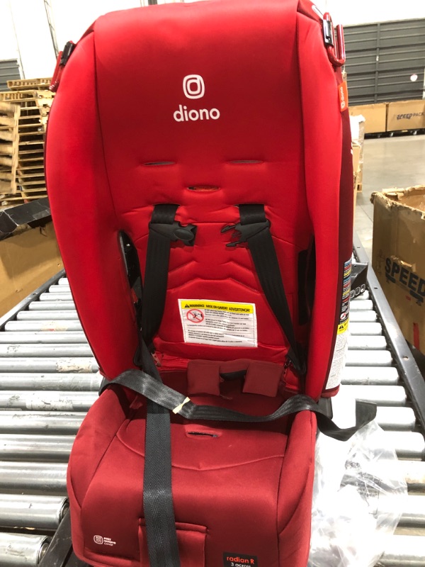 Photo 2 of Diono Radian 3R, 3-in-1 Convertible Car Seat, Rear Facing & Forward Facing, 10 Years 1 Car Seat, Slim Fit 3 Across, Red Cherry Radian 3R Fits 3 Across Red Cherry