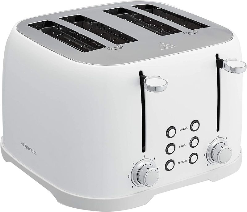 Photo 1 of Amazon Basics 4-Slot Toaster, White 