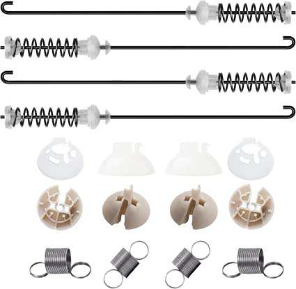 Photo 1 of [UPGRADE]W10780048 Washing Machine Suspension Rods(4 Packs)+W10400895 Suspension Springs(4 Packs),Washer Suspension Rod Assembly Compatible with Whirlpool Kenmore Amana Maytag WTW4800XQ2 WTW4800XQ4
