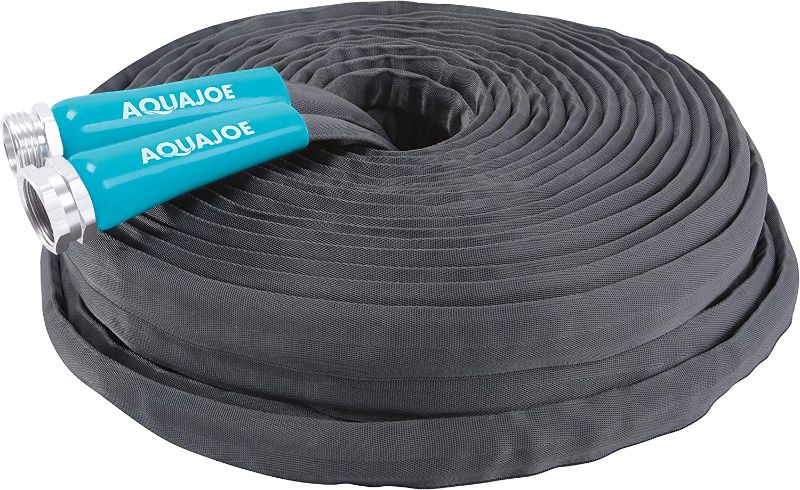 Photo 1 of 
Aqua Joe AJFJH100-58-PRO FiberJacket Non-Expanding Kink-Free Garden, RV, Marine and Camper Hose, Ultra-Lightweight, Drinking Water Safe, 100-Foot x 5/8-Inch