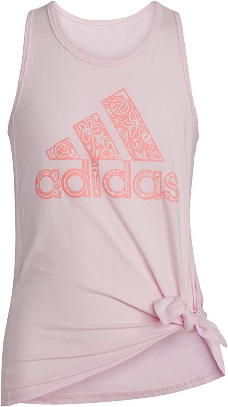 Photo 1 of adidas Girls' Sleeveless Tie Front Tank 22
size small